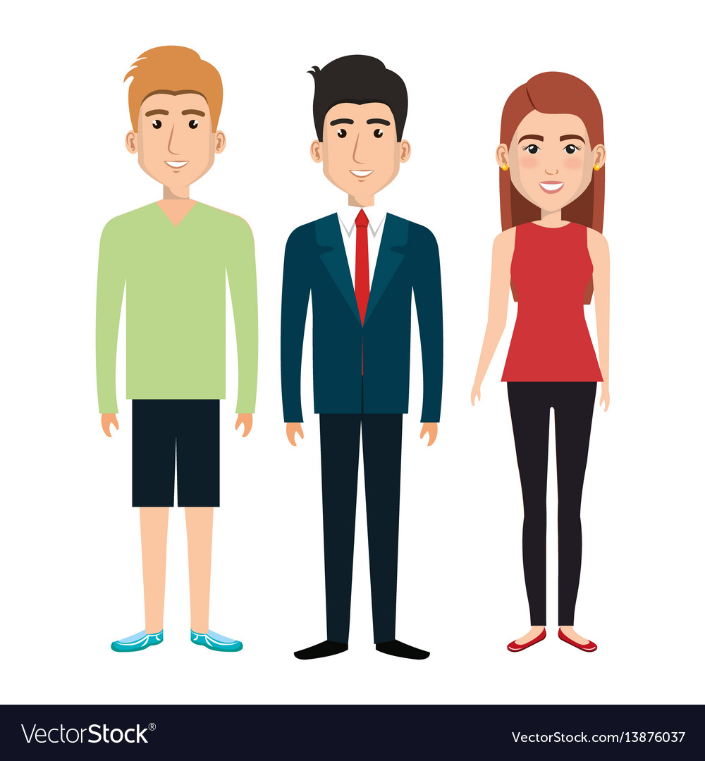 Businesspeople avatars characters icon Royalty Free Vector