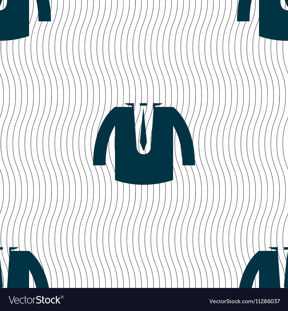 Casual jacket icon sign seamless pattern Vector Image
