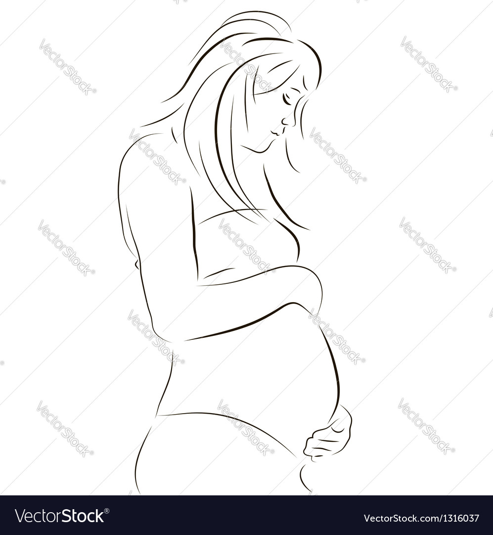 Expectant mother Royalty Free Vector Image - VectorStock