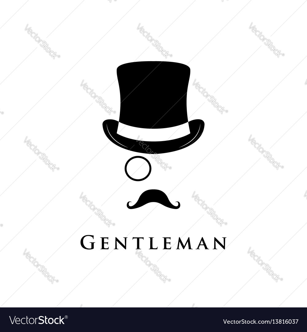 Gentleman logo Royalty Free Vector Image - VectorStock