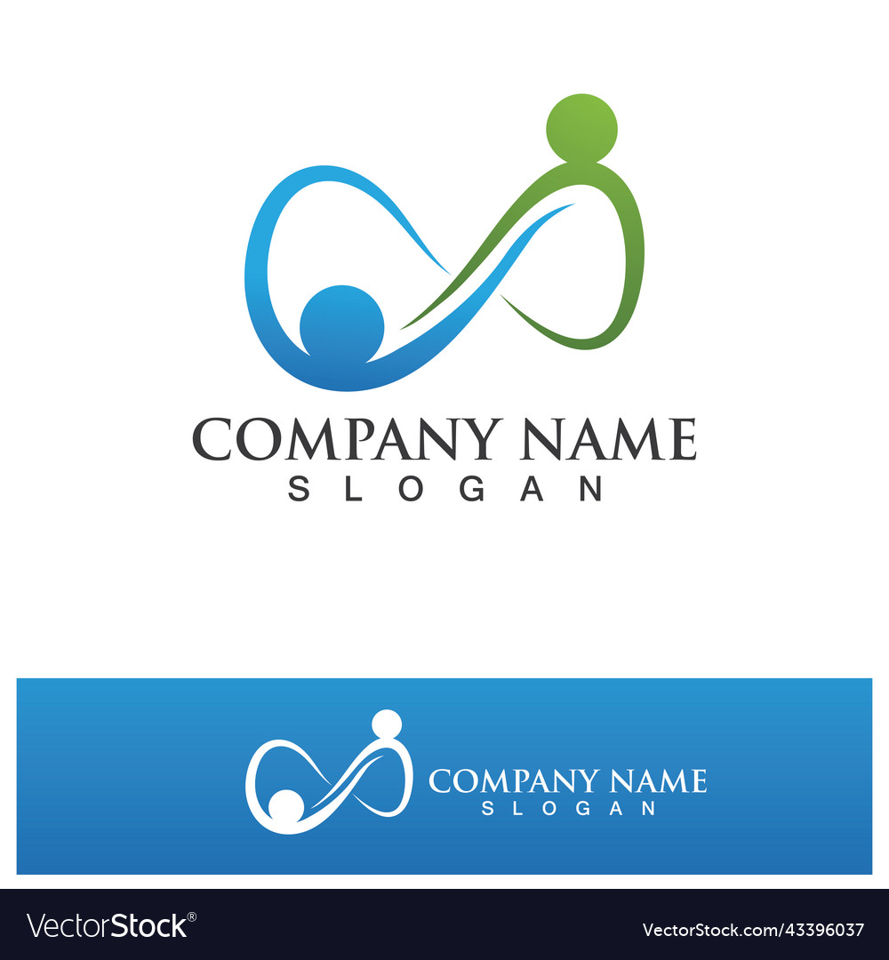 Infinity people family care logo design