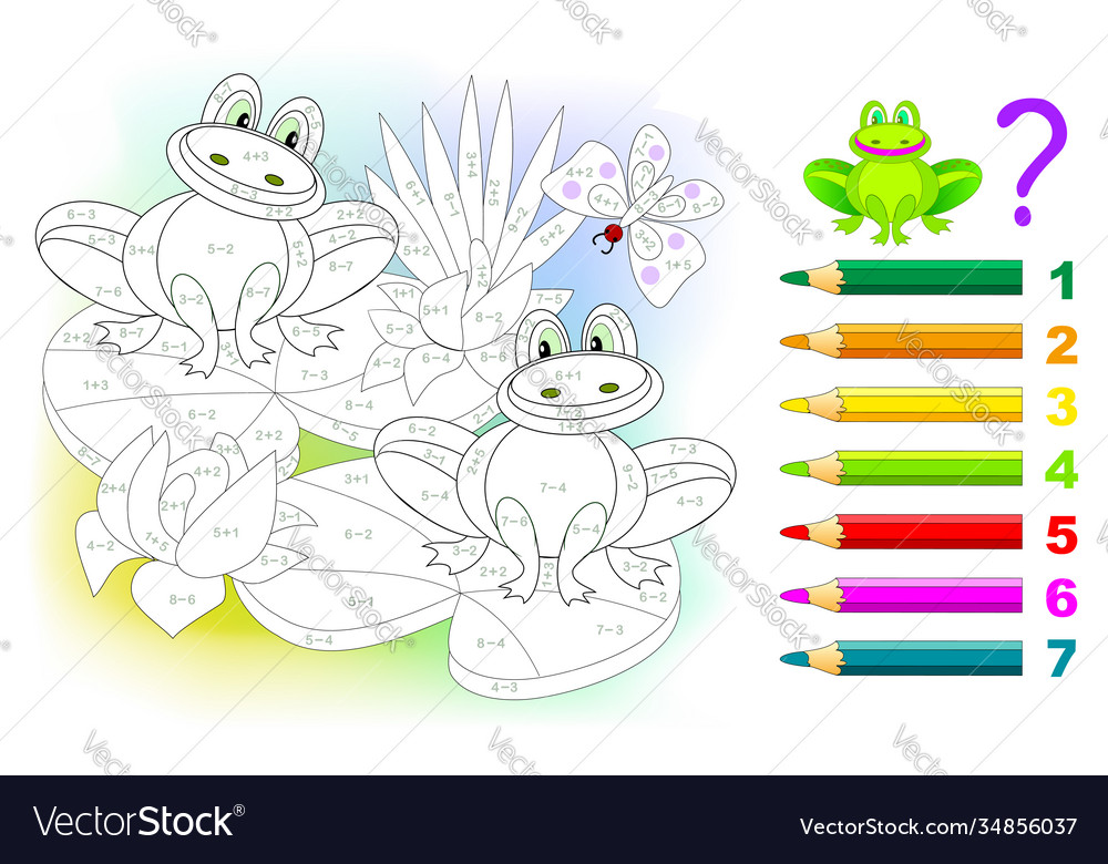 Math education for children coloring book Vector Image