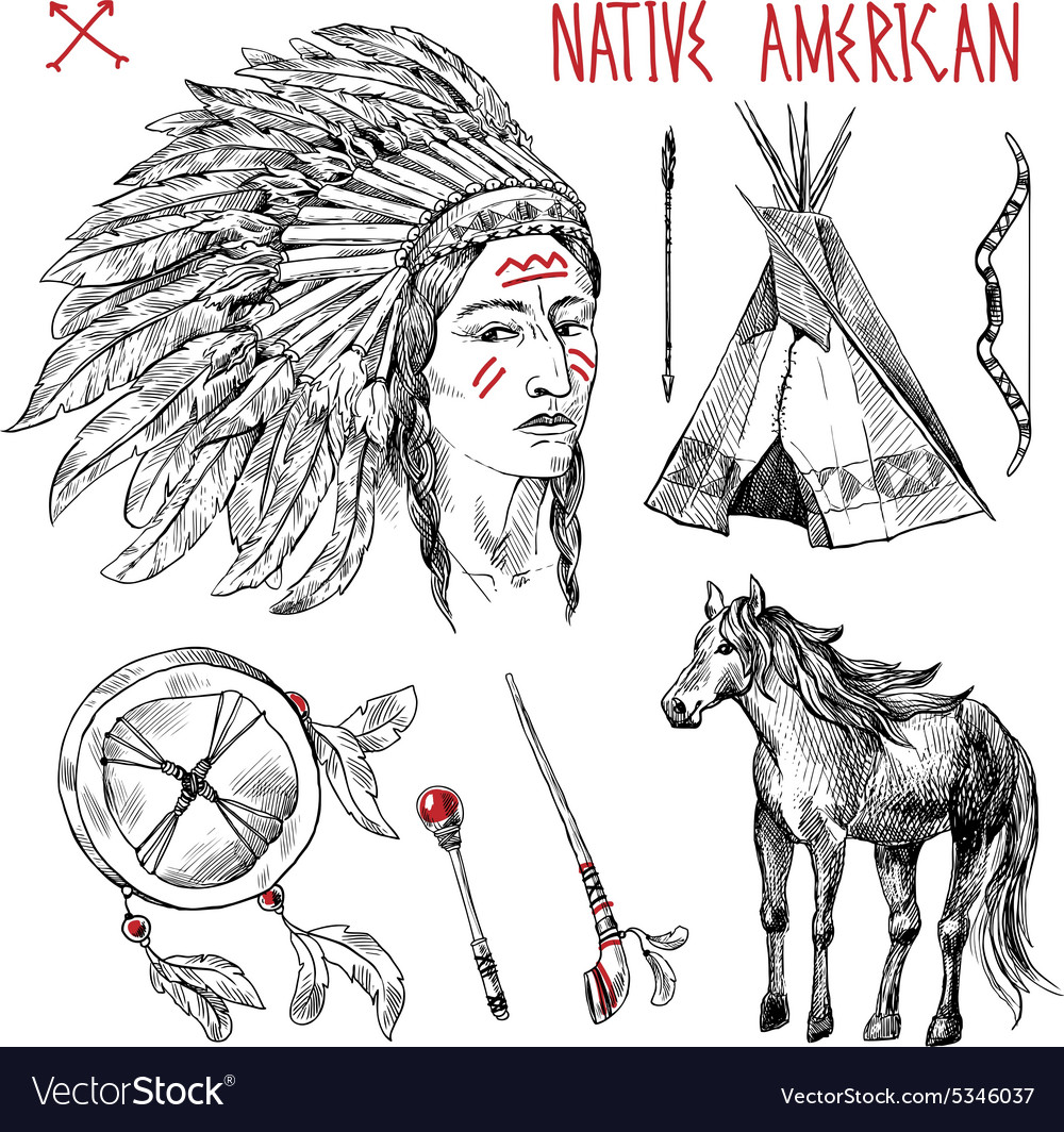 Native american Royalty Free Vector Image - VectorStock