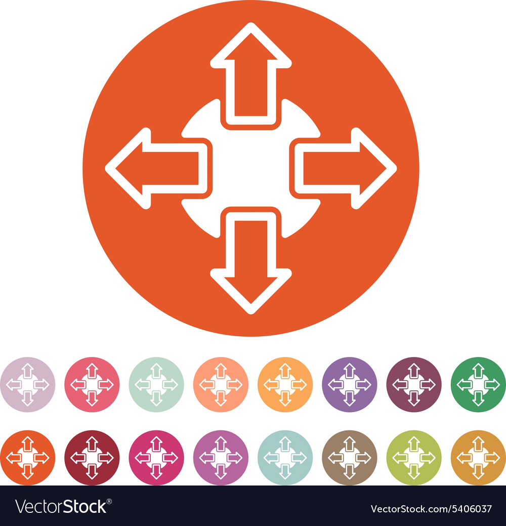 Navigation icon arrows symbol flat