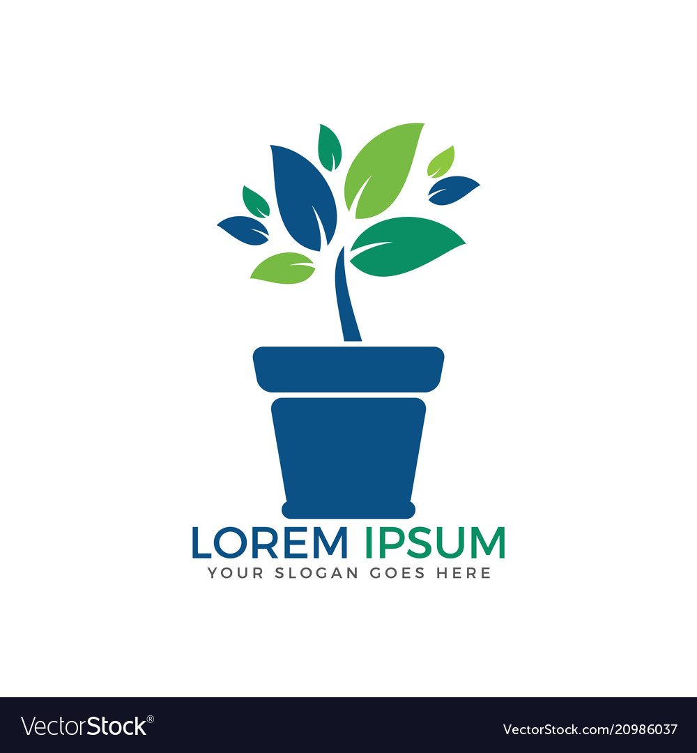 Plant and Pot Logo - Green Growth