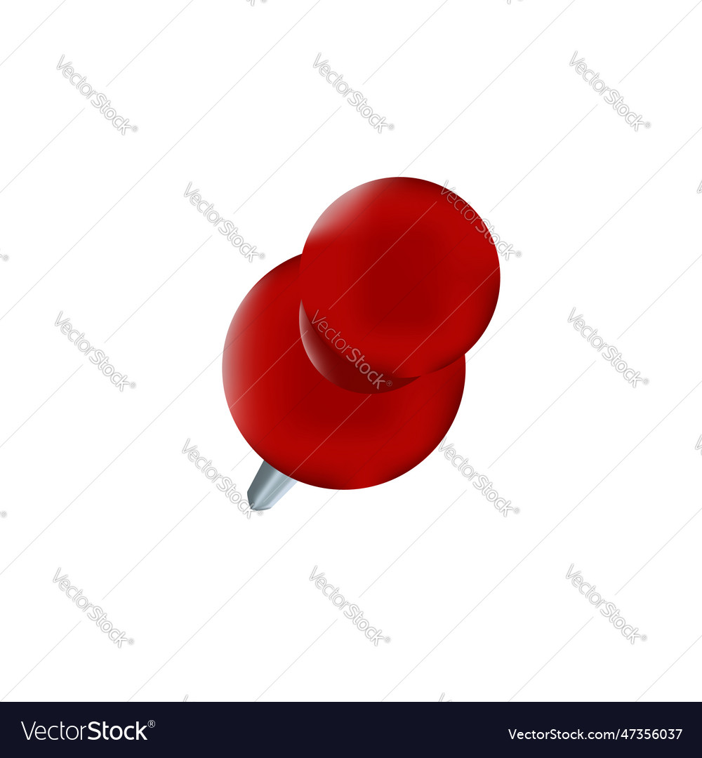 Realistic Red Push Pins Royalty Free Vector Image Realistic Red Push Pins Royalty Free Vector Image