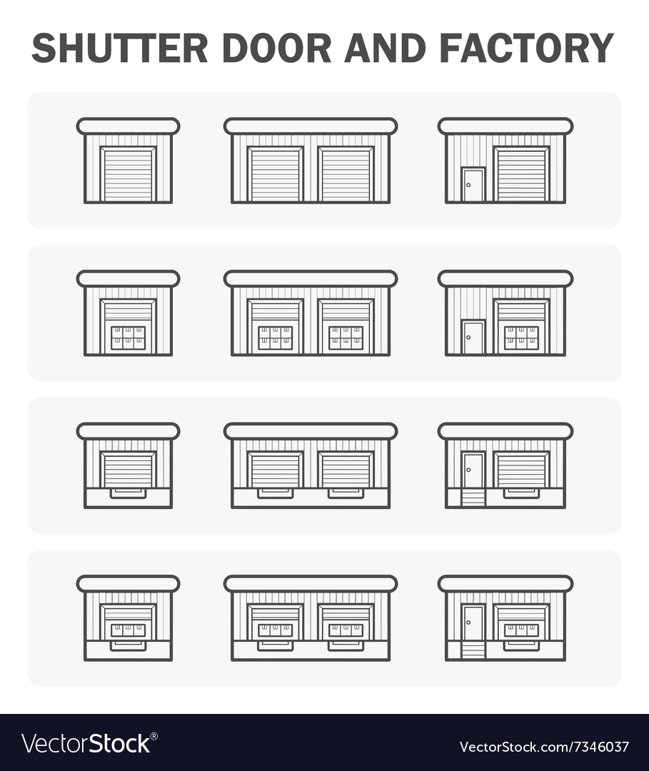 Shutter door icon Royalty Free Vector Image - VectorStock