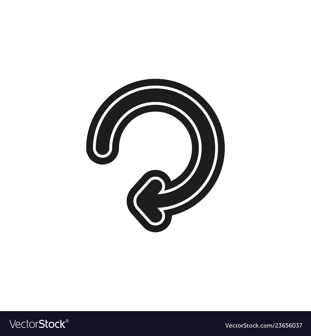 Simple arrow refresh icon vector image Simple arrow refresh icon