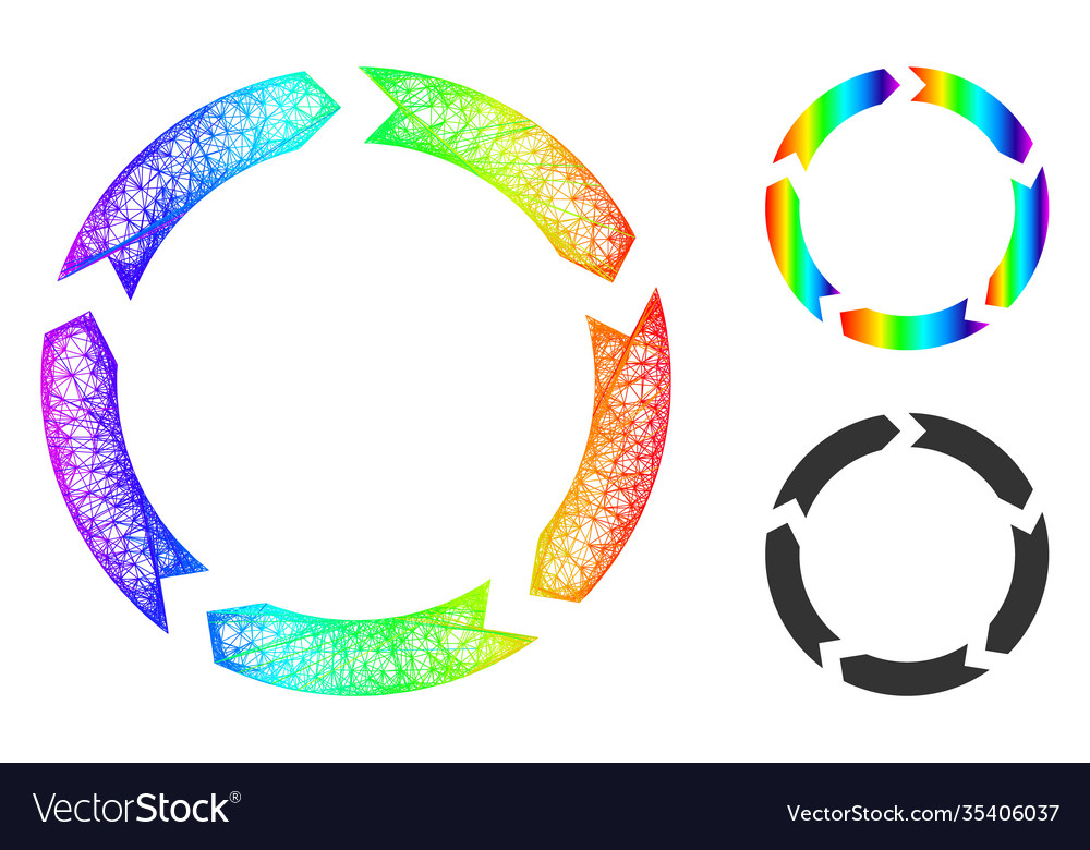 Spectrum net gradient circulation icon vector image Spectrum net gradient circulation icon