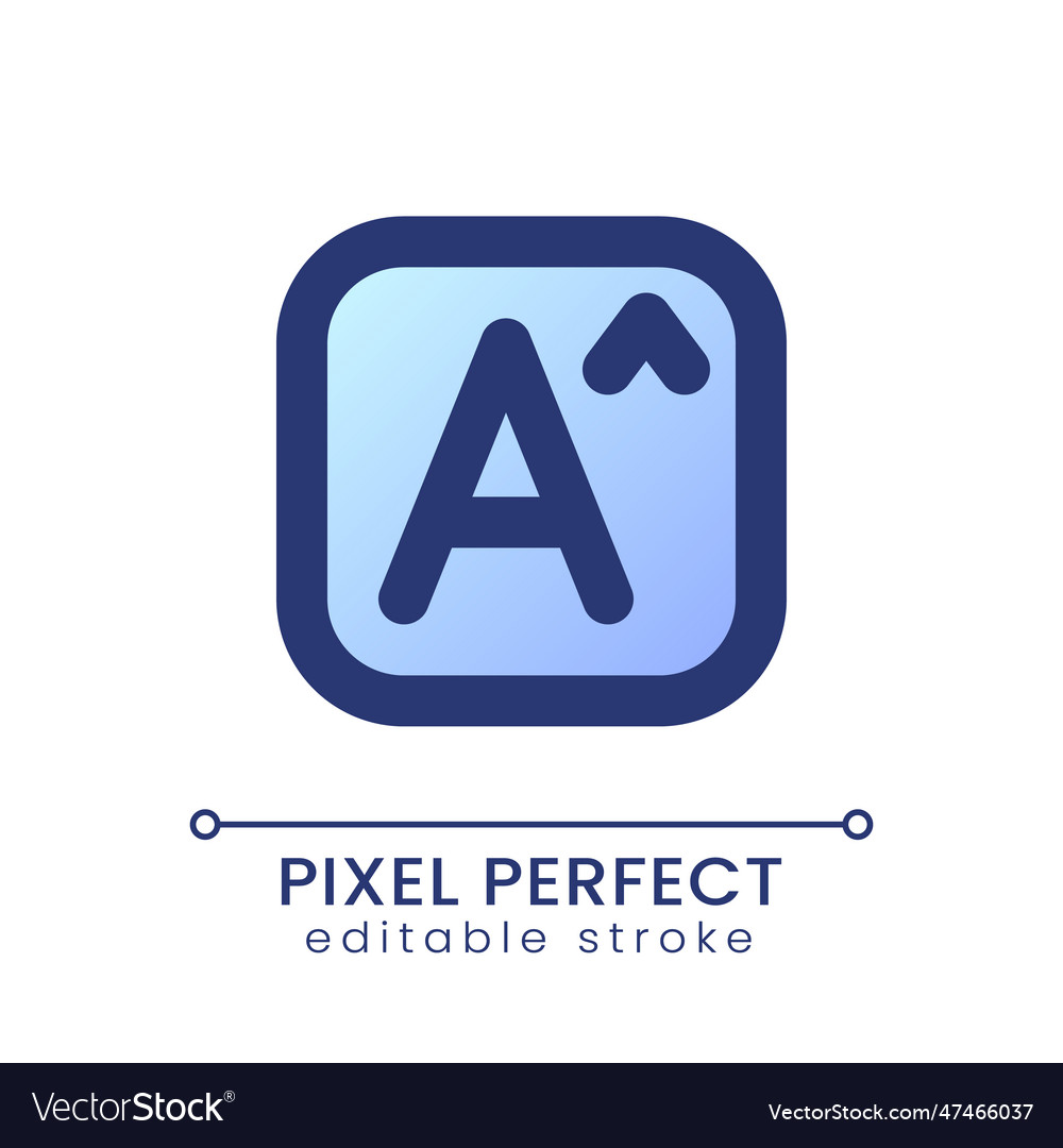 Text size pixel perfect gradient fill ui icon Vector Image Text size pixel perfect gradient fill ui icon