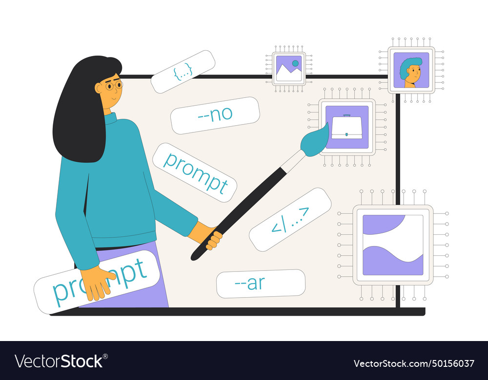 Text to image prompt engineering visual neuron vector image Text to image prompt engineering visual neuron