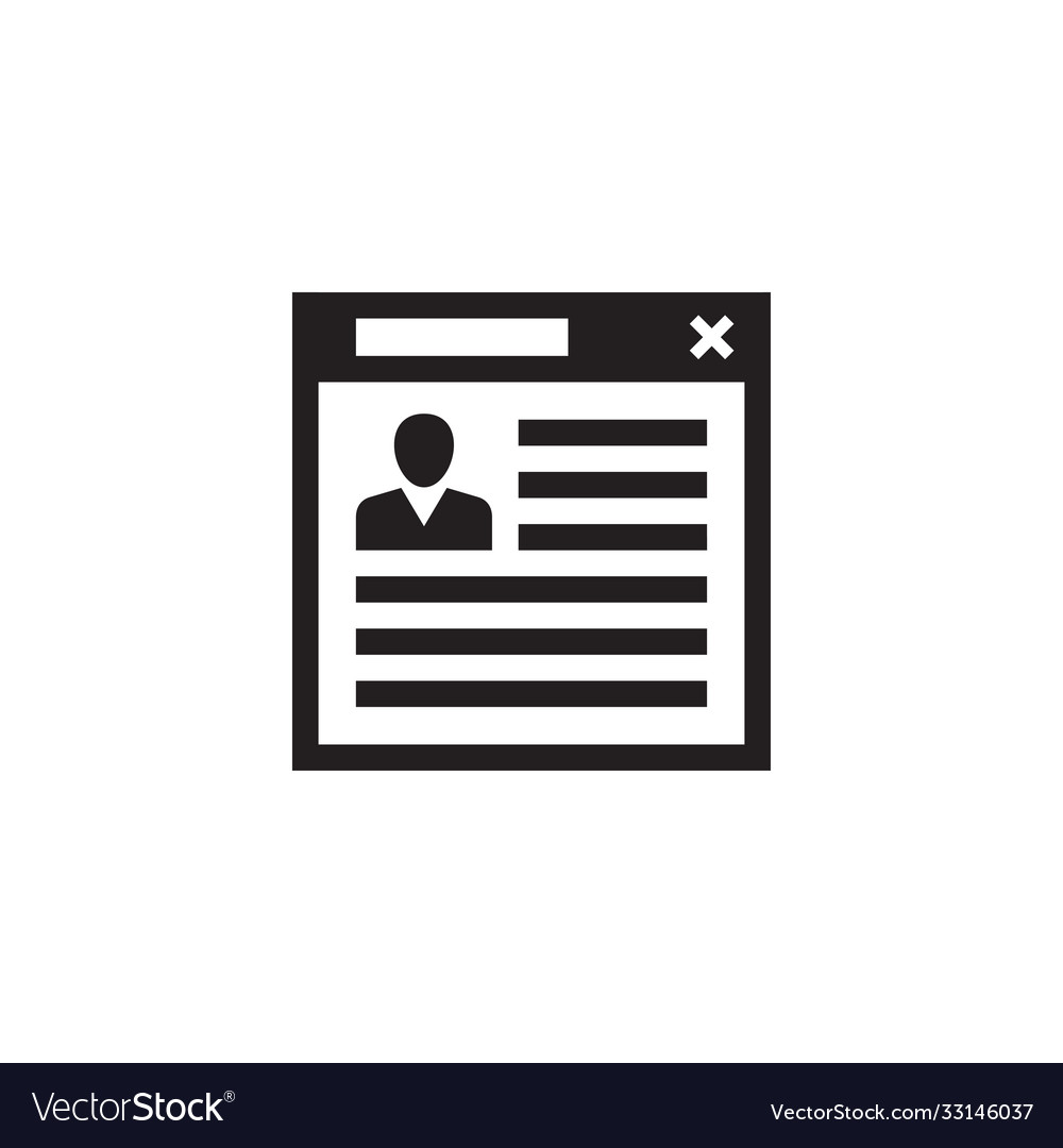 Web Browser Icon - Schwarz und Weiß
