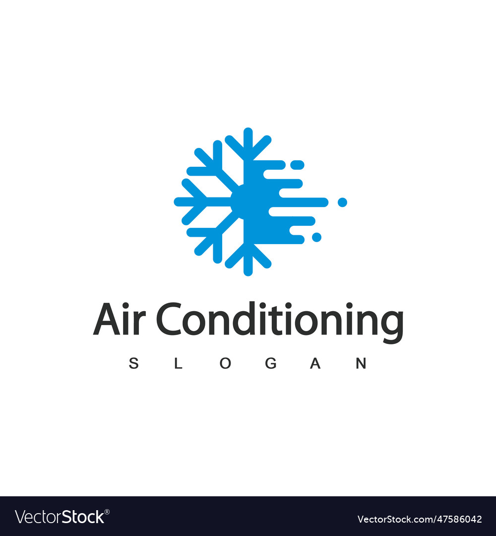 Air conditioning logo hvac concept