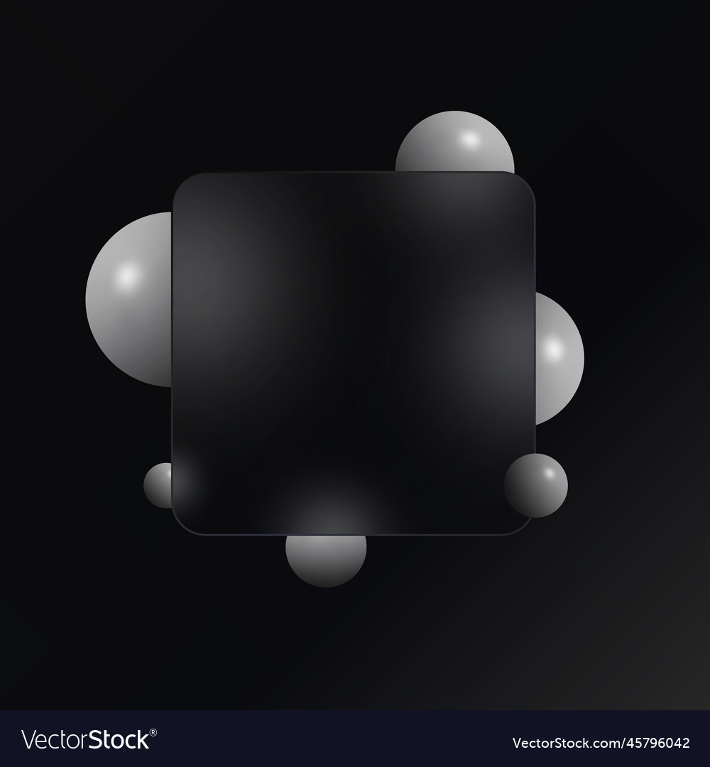 Black background from 3d spheres of geometric