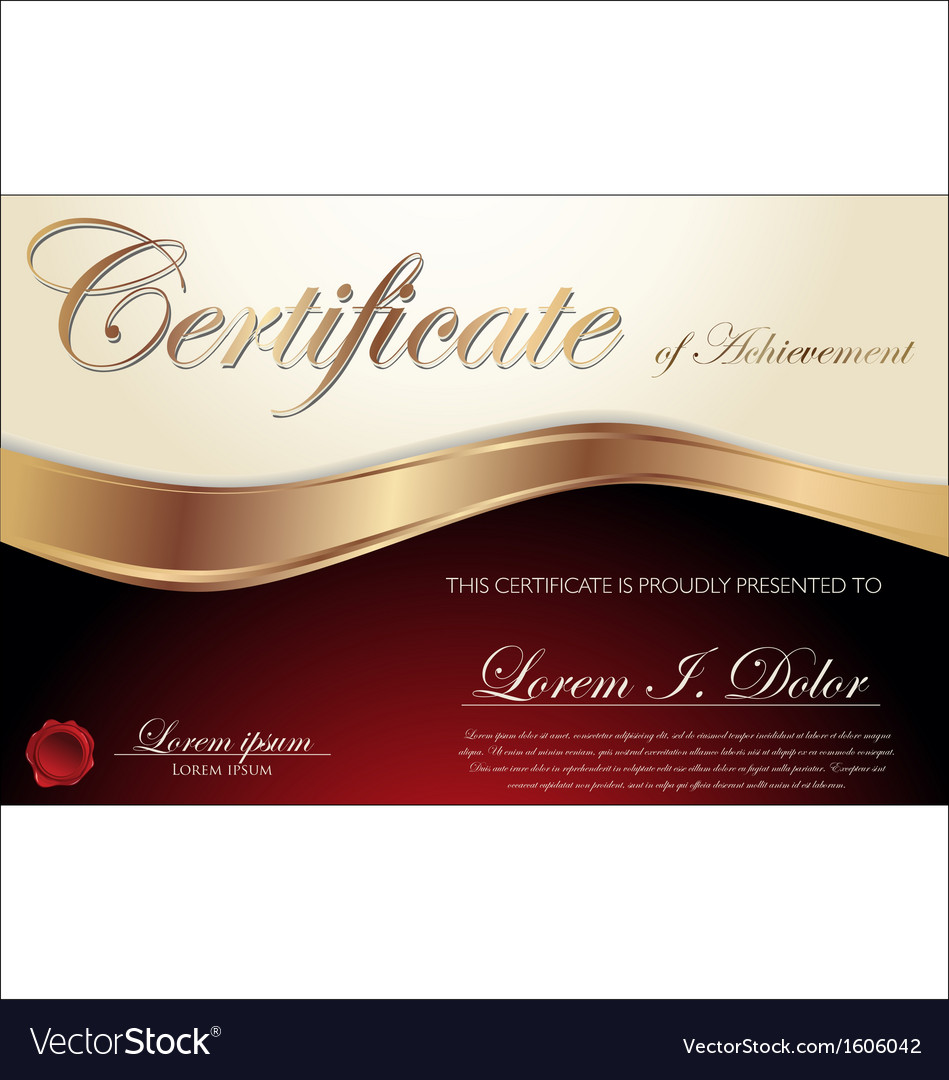 Certificate template Royalty Free Vector Image