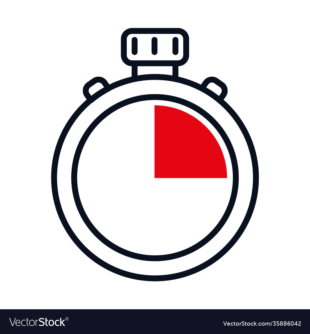Chronometer icon half line color style