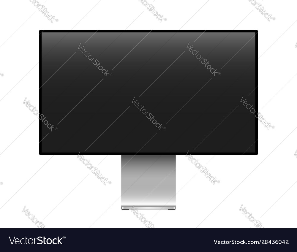 Computer monitor template big Royalty Free Vector Image