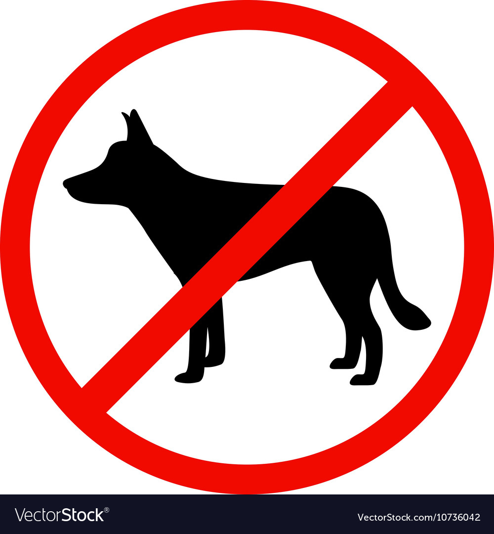 Dogs Is Prohibited Royalty Free Vector Image - Vectorstock