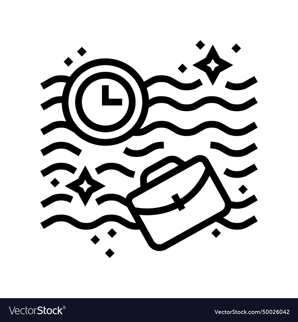 Flow state time management line icon