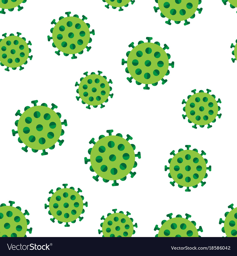 Green Bacteria and Virus Pattern