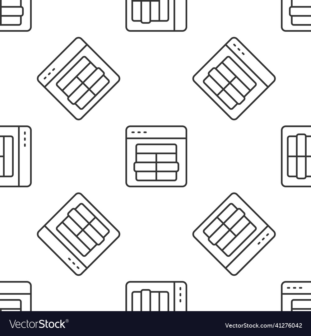 Grey line mysql code icon isolated seamless