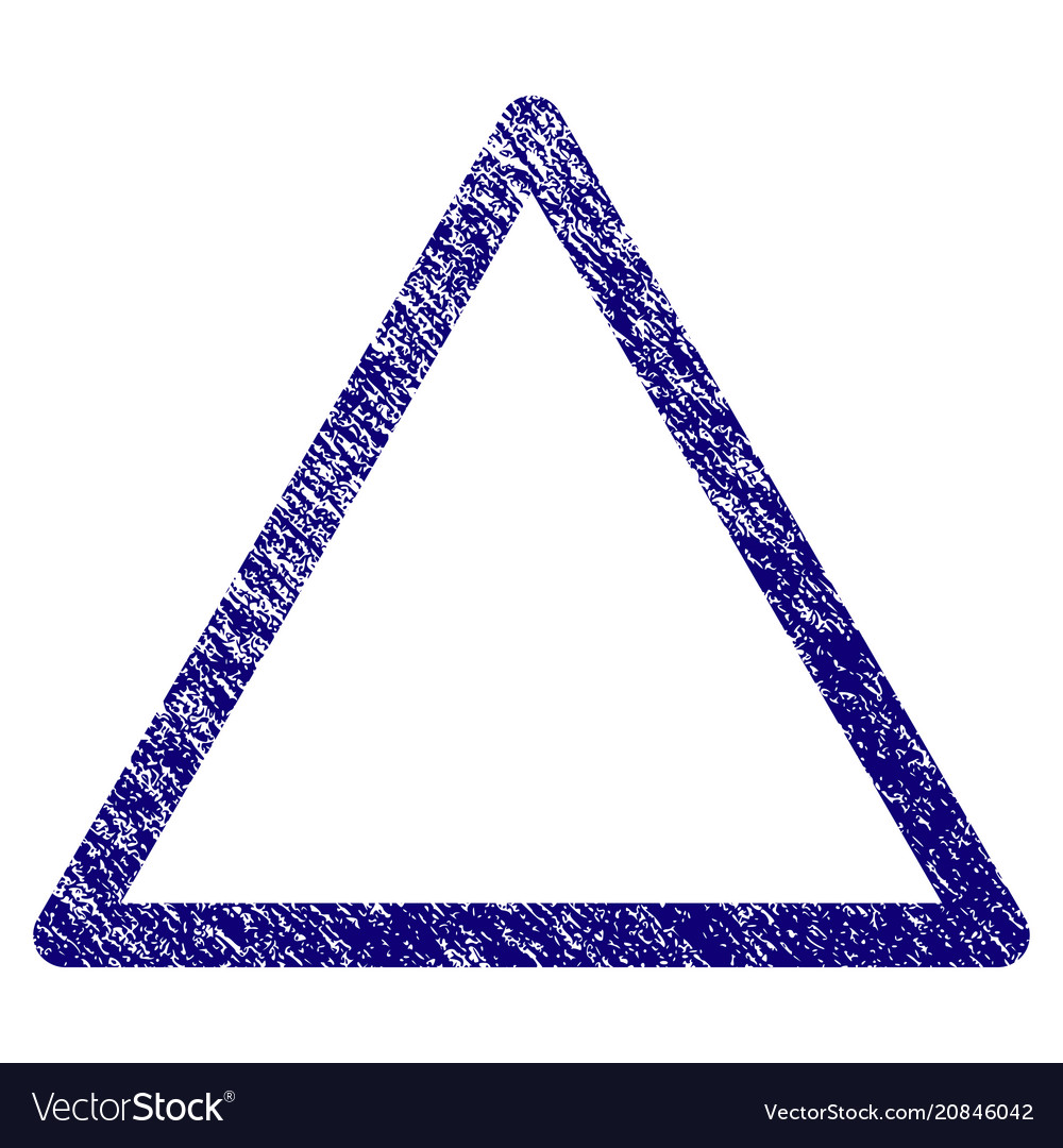 Grunge textured rounded triangle frame