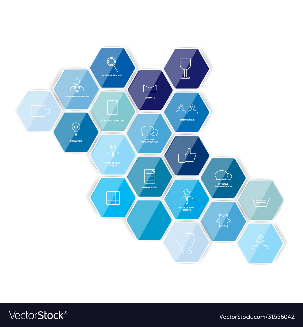 Hexagonal icon template Royalty Free Vector Image Hexagonal icon template Royalty Free Vector Image