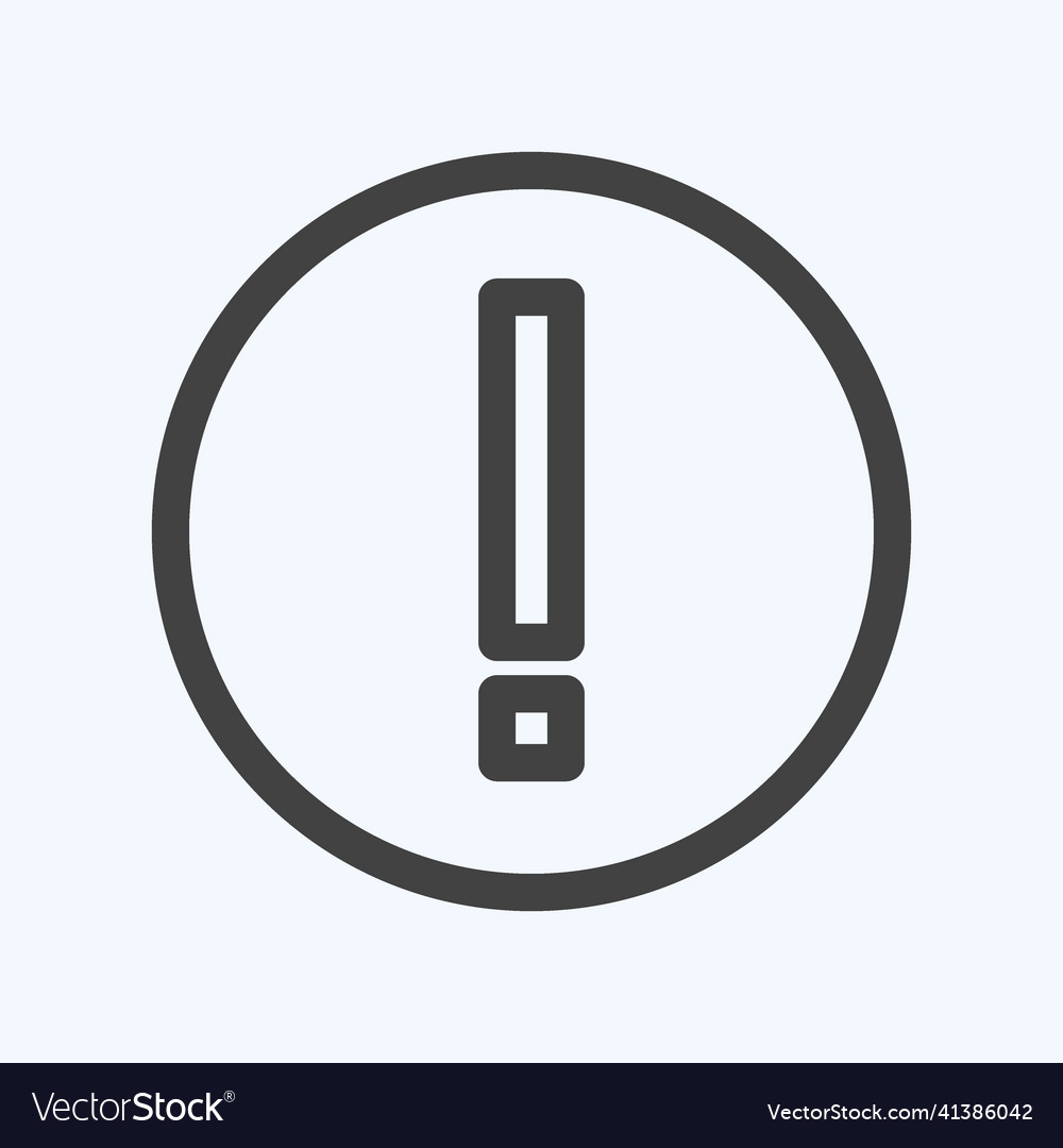 Icon error outline - line style simple editable Vector Image Icon error outline - line style simple editable