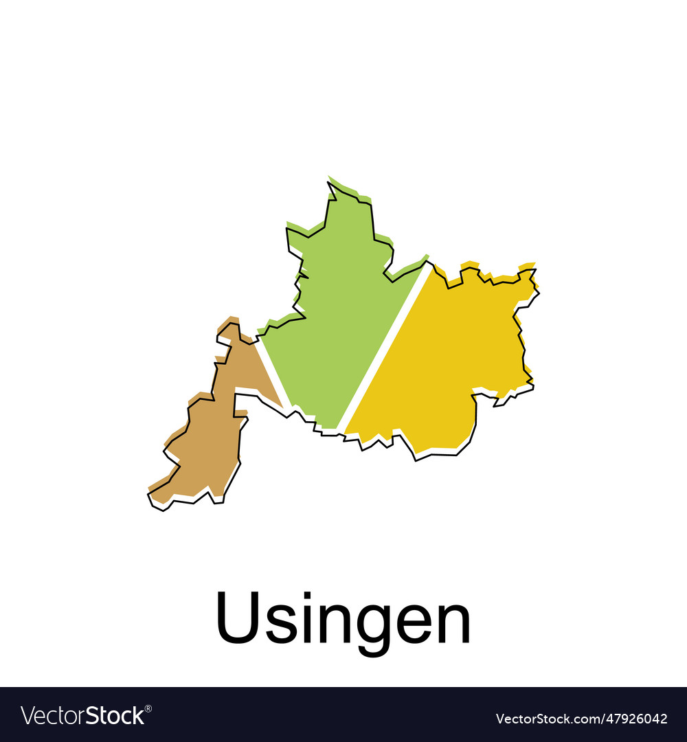 Map of usingen colorful design world