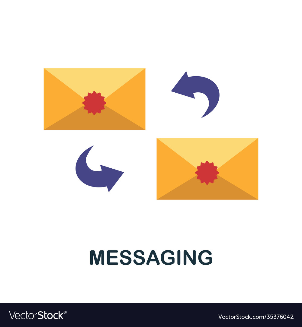 Messaging flat icon color simple element from