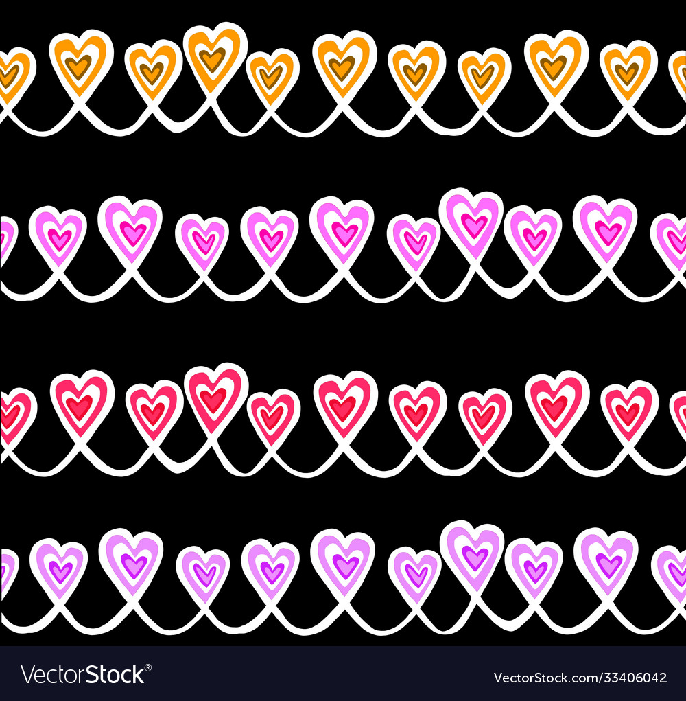 Seamless background pattern with hearts vector image Seamless background pattern with hearts