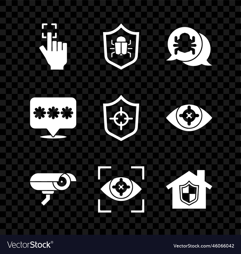 Set fingerprint system bug security camera eye