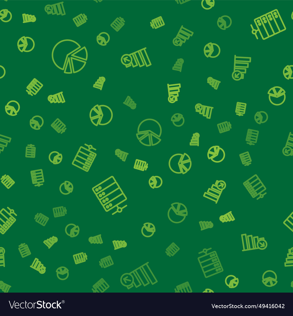 Set line pie chart infographic server vector image Set line pie chart infographic server