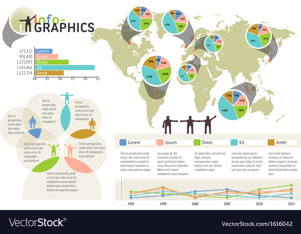 Set of infographic elements visual statistic