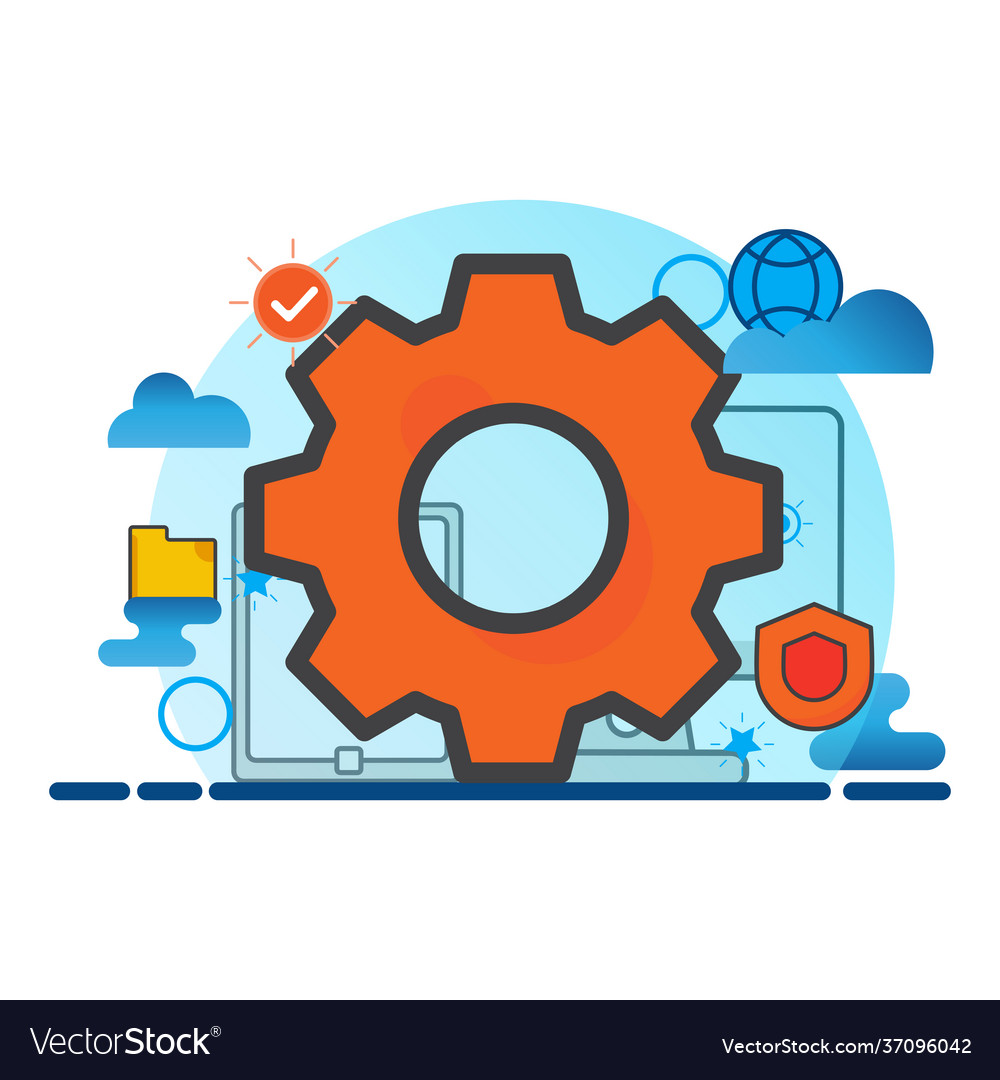 Setting flat icon can use for design vector image Setting flat icon can use for design