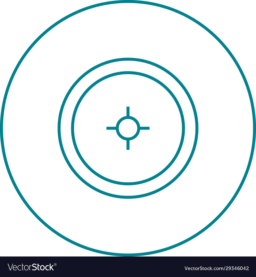 Unique location access line icon