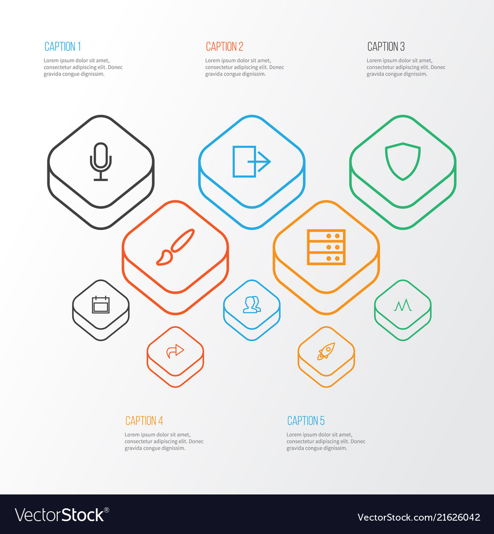 User icons line style set with action forward