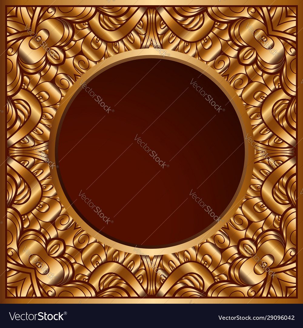 Vintage gold ornamental background Royalty Free Vector Image