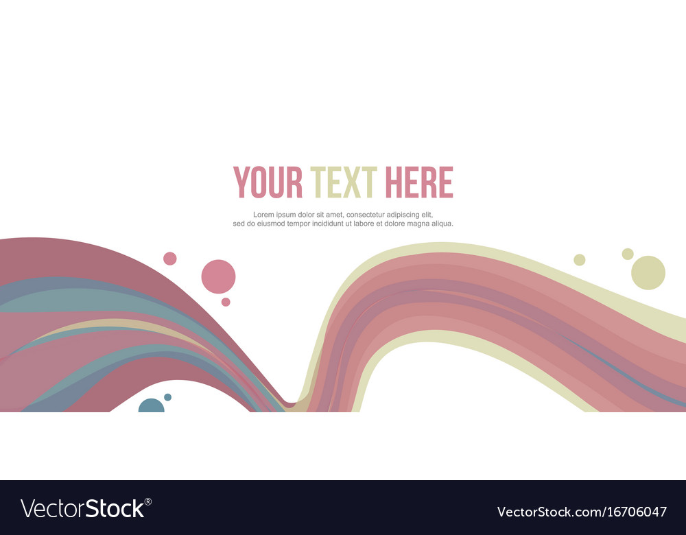 Abstract website header wave and bubble style
