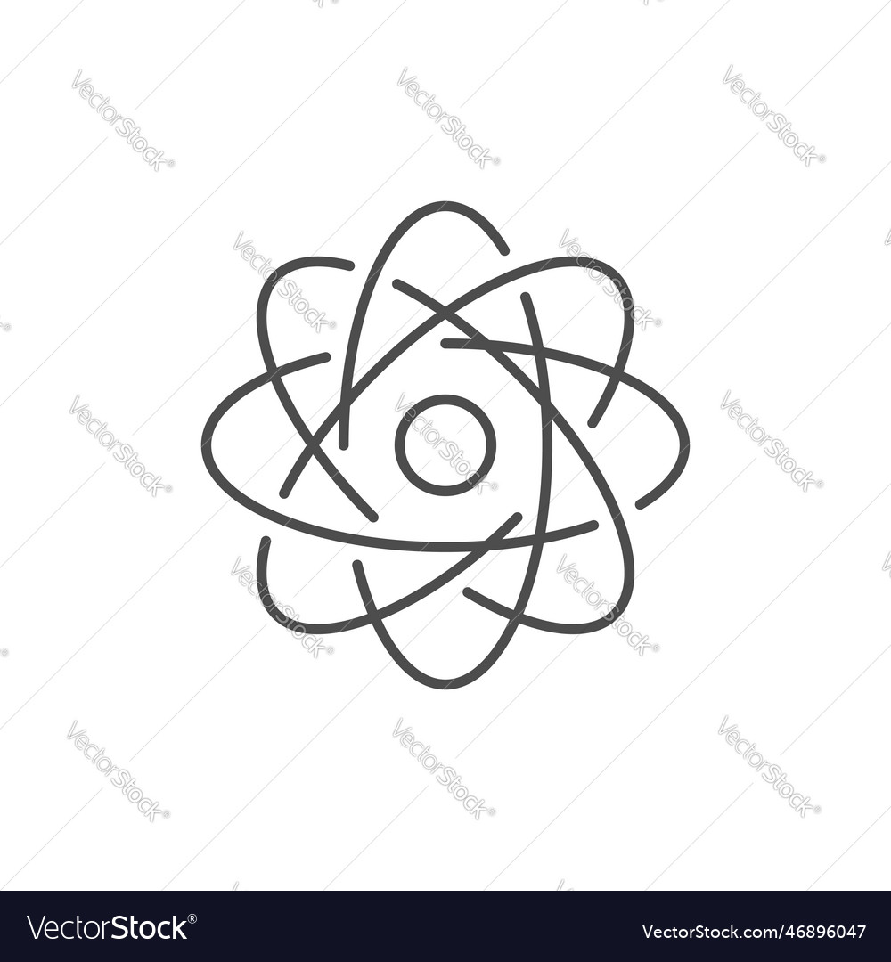 Atom related linear icon