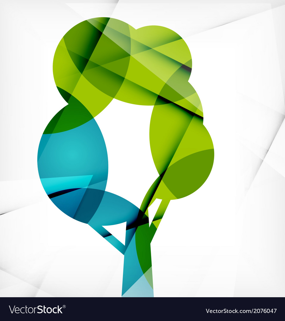 Eco tree abstract shape design