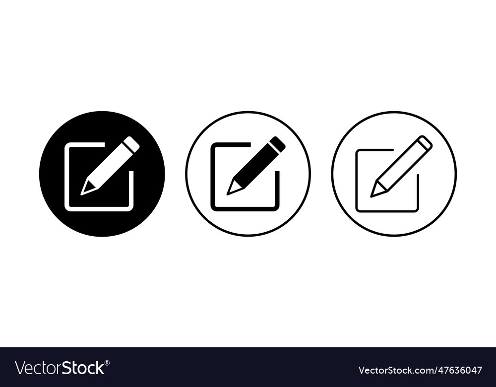 Edit icon set document text