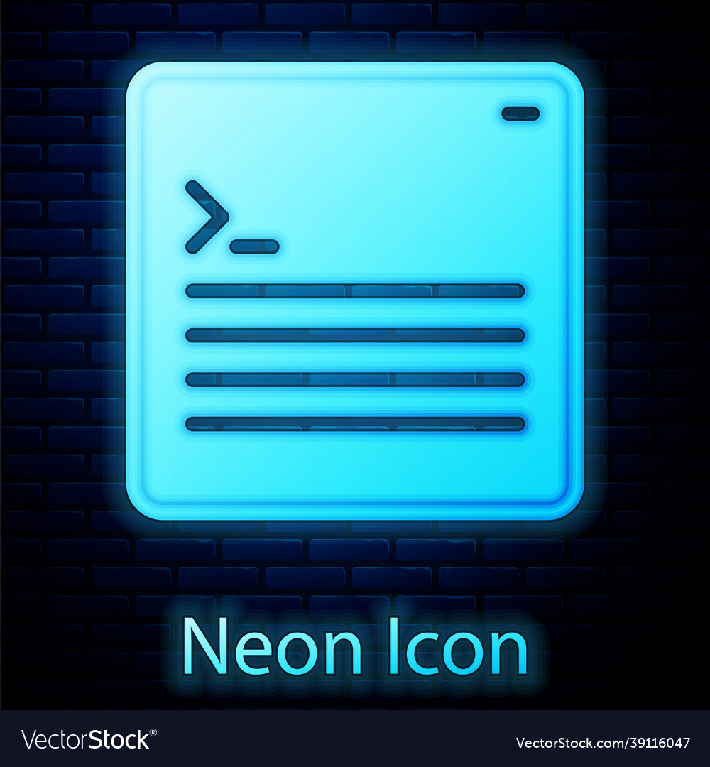 Glowing neon software web developer programming vector image Glowing neon software web developer programming