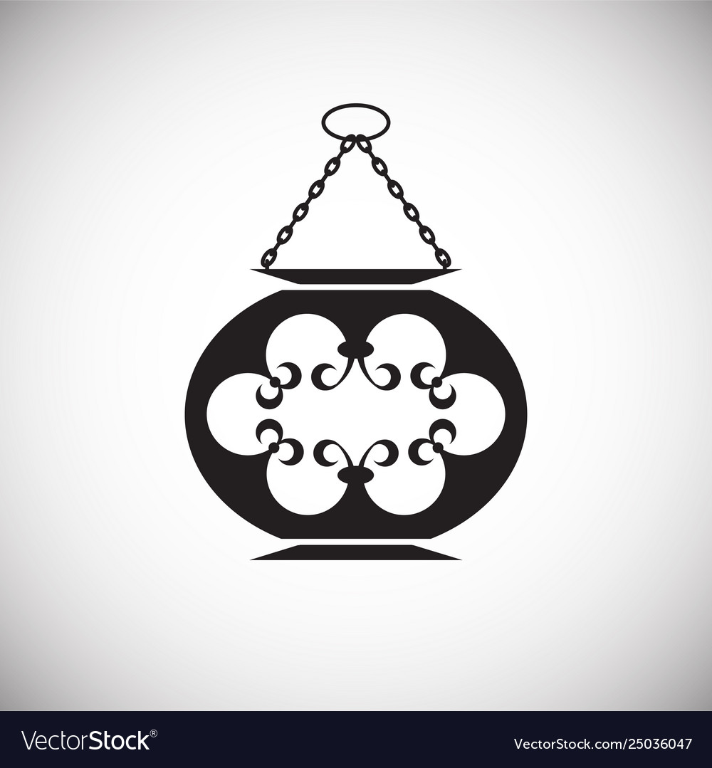 Lantern icon on background for graphic and web vector image Lantern icon on background for graphic and web