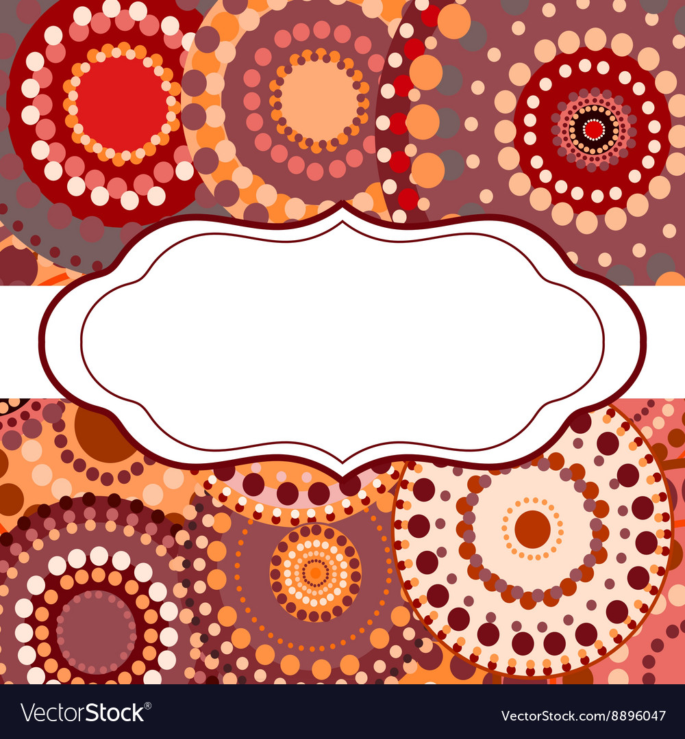 Patterned frame background invitation circular