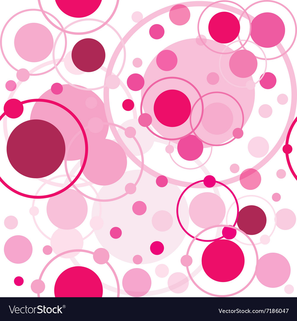 Pink Circles and Dots Abstract Pattern