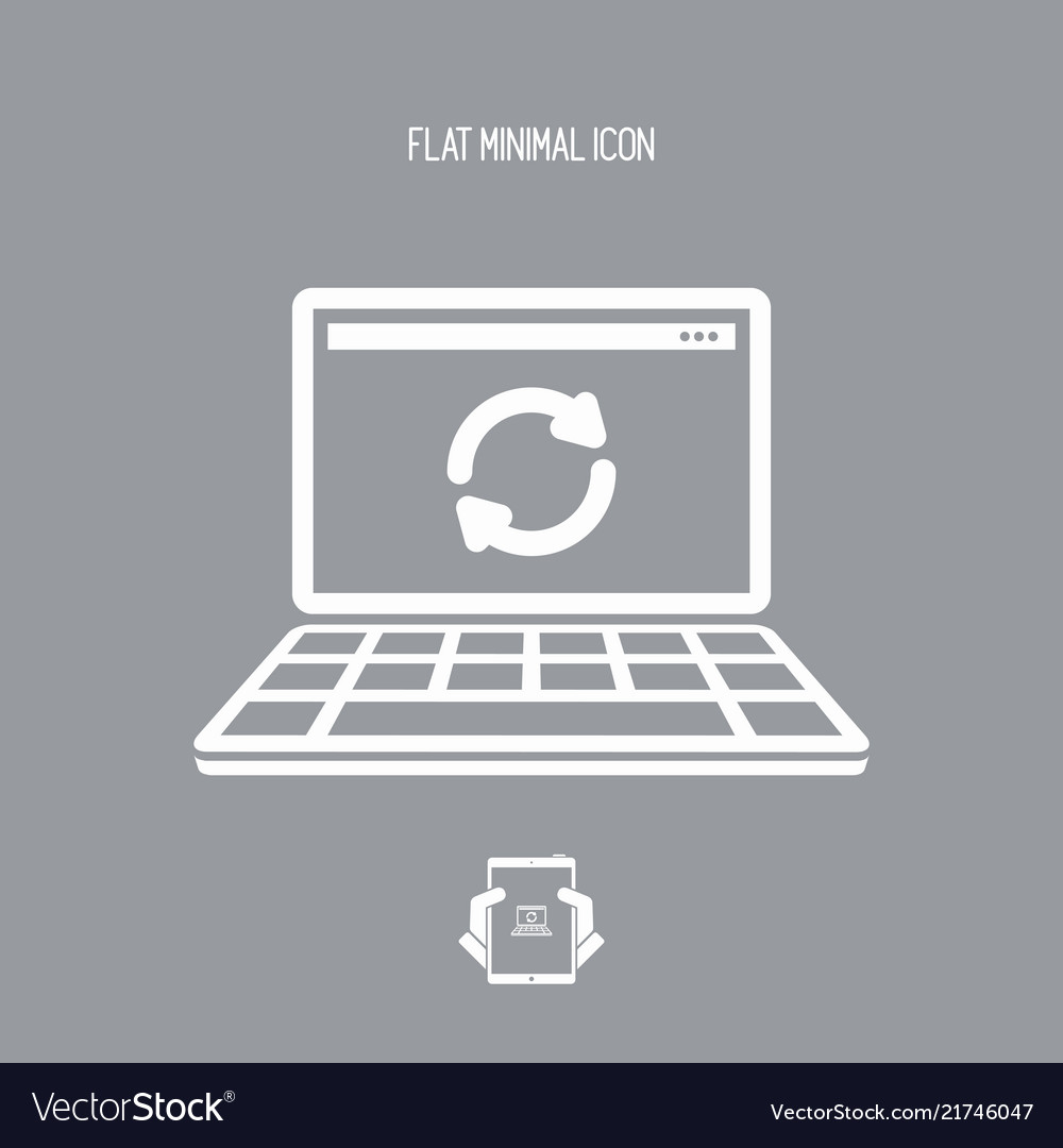 Refresh computer - flat minimal icon