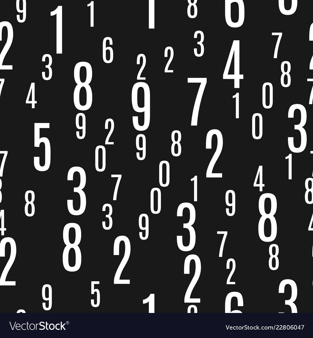 Seamless pattern with the numbers vector image Seamless pattern with the numbers