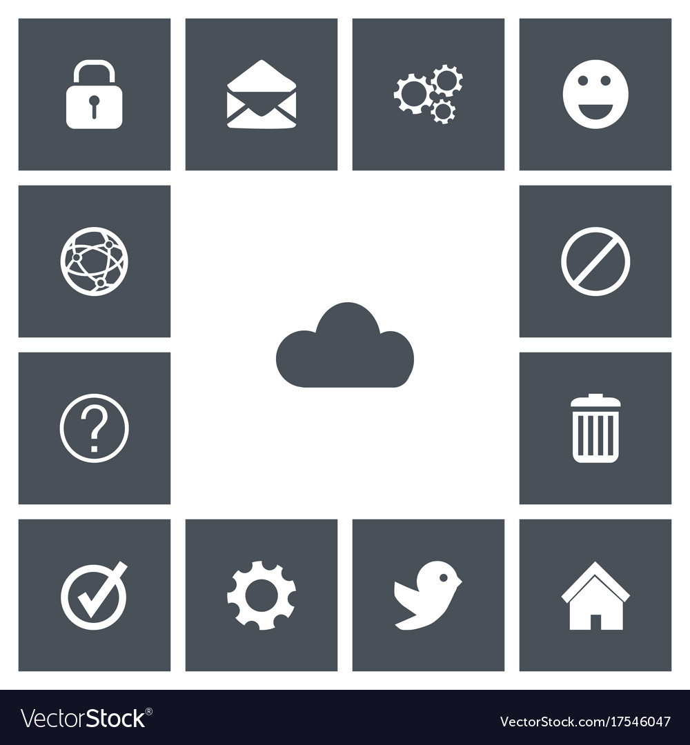 Set of 13 editable internet icons includes
