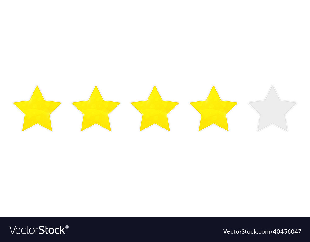 Yellow shining star rating